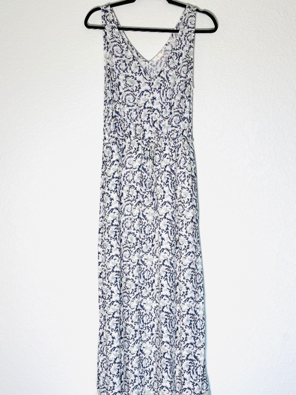 Lucky Brand Maxi Dress SP Paisley Cinch Waist Lined On Bottom Country Prairie